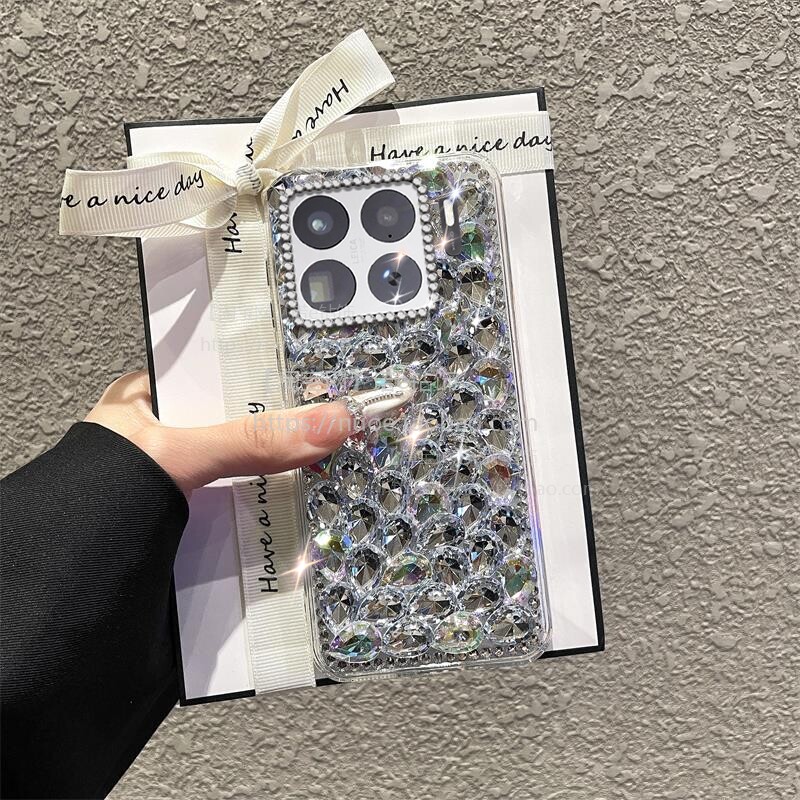 简约高级感水钻适用小米15SPro手机壳小众4防摔12Ultra保护套12S外壳14/2025年10S网红12X镶钻11Ultra全包12S