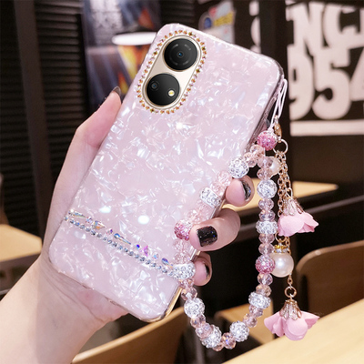 适用于华为畅玩30plus手机壳女款彩钻奢华防摔硅胶镶钻手链保护套