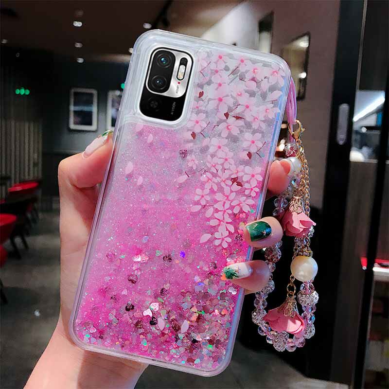 适用于小米红米Note11手机壳红米Note11pro女款液体流沙全包防摔