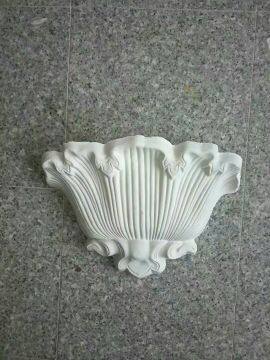 5*高25*厚9cm石膏浮雕装饰贝壳造型可装灯灯罩石膏花角角花