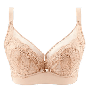 杰奎琳内衣女超薄款大胸显小聚拢软钢圈舒适收副乳性感防下垂胸罩