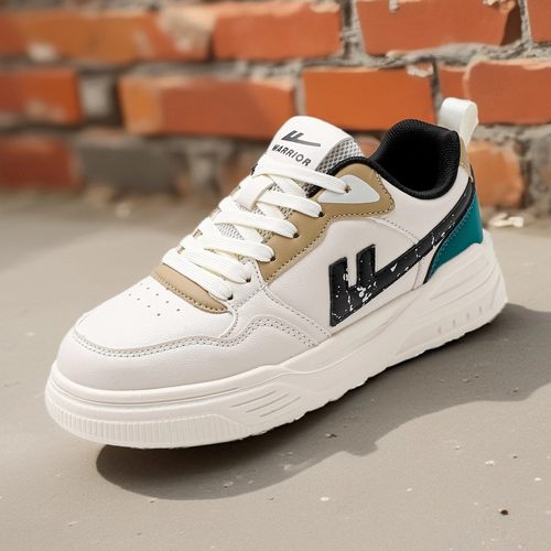 回力皮面男女厚底减震拼色板鞋