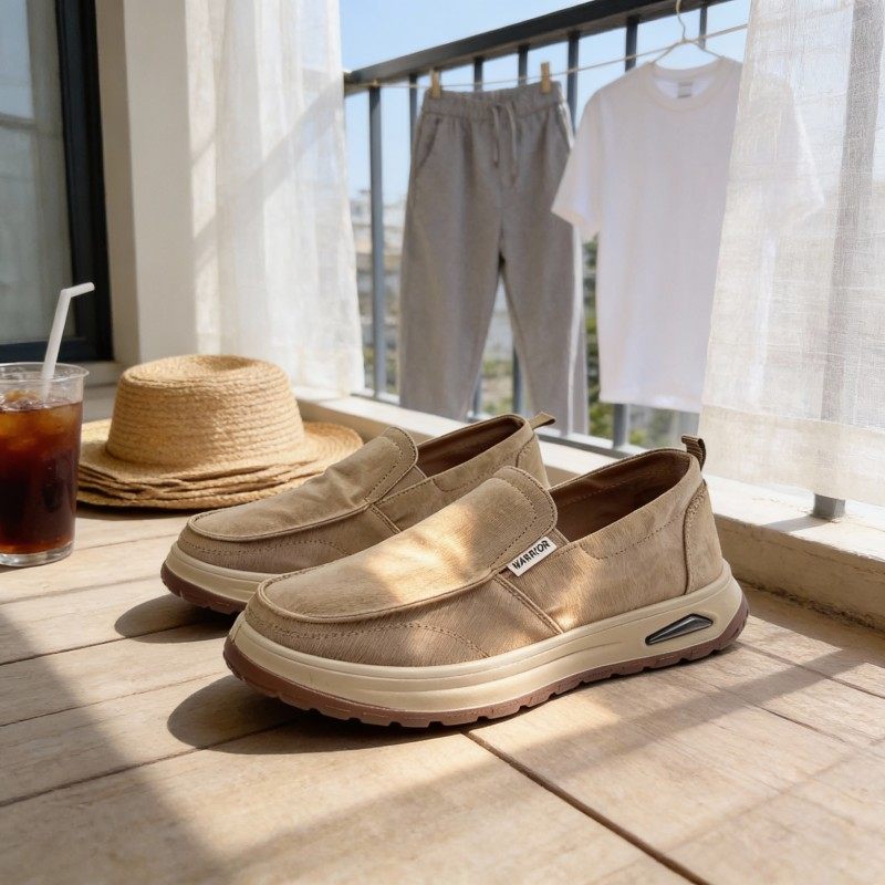 回力一脚蹬帆布鞋春夏季男鞋透气休闲鞋软底防滑轻便懒人乐福鞋