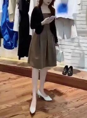 22750大爱美依缘2024早秋新款时尚长袖外套洋气连衣裙两件套女潮