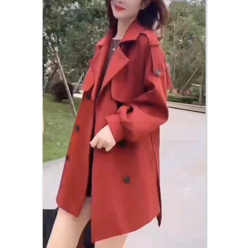 22762大爱美依缘2025秋季新款韩版时尚风衣外套宽松洋气显瘦外衣