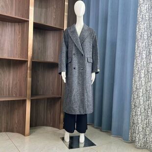 大衣双排扣宽松长款 KN8822 翻领长袖 新款 外套 5大爱美依缘2025秋季