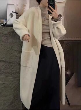 PH52828大爱美依缘2025秋冬新款慵懒风长款外套高级感宽松显瘦女