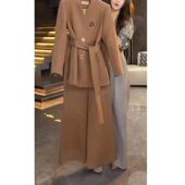 时尚 西服套装 洋气外套高腰阔腿裤 2401大爱美依缘2025早春新款 女装