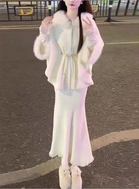 PH50917大爱美依缘2025秋季新款时尚减龄宽松外套包臀半身裙显瘦