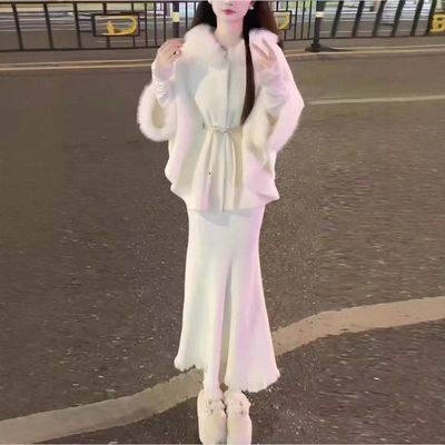 PH50917大爱美依缘2025秋季新款时尚减龄宽松外套包臀半身裙显瘦