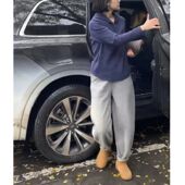 时尚 22936大爱美依缘2024秋冬新款 连帽纯色卫衣宽松休闲卫裤 显瘦