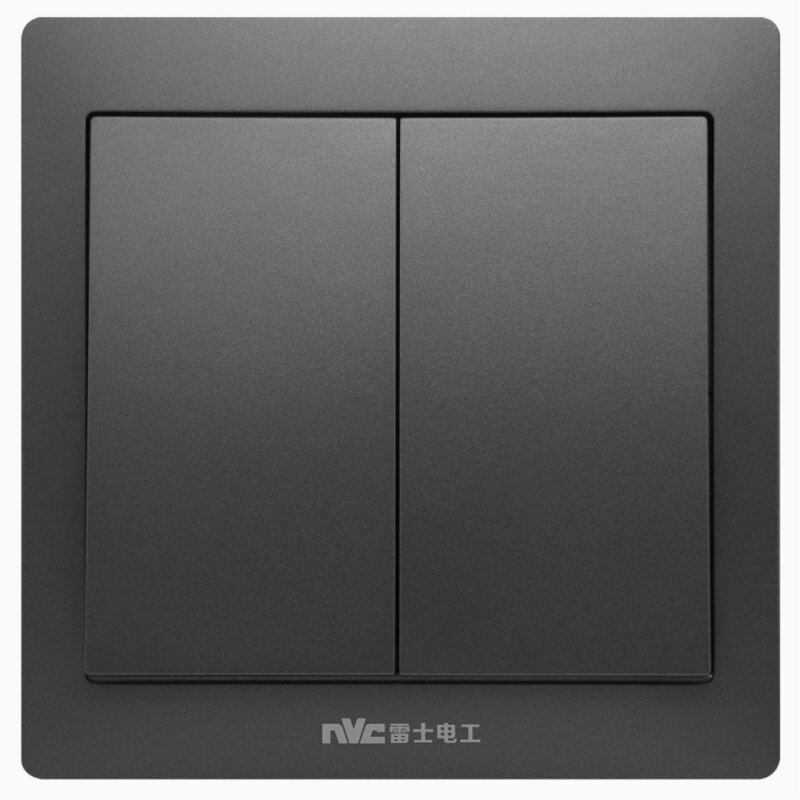 雷士电工86型开关插座面板墙壁电源开关插座q02系列极地灰暗装usb