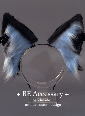 RE小恶魔翅膀仿真猫咪毛绒兽耳发箍lolita库洛米Y2K多色甜酷头饰