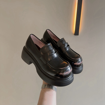 乐福鞋小皮鞋丑魅儿英伦风