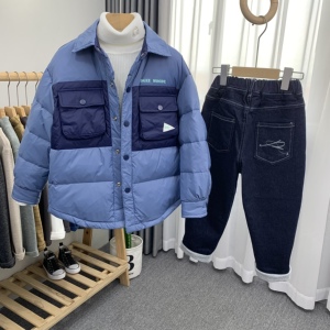 木瓜汁童装2023冬新品儿童90白鸭绒轻薄款羽绒服男女童外套90001