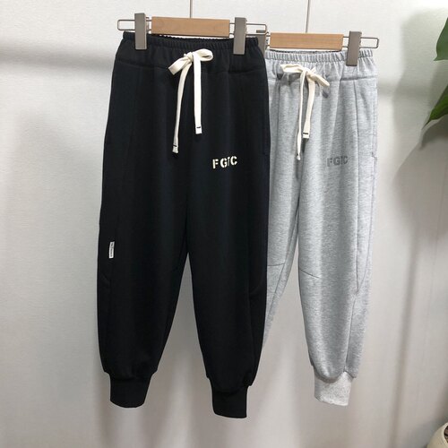 阳光爱橦春秋装新品男童女童时尚针织裤运动裤束脚儿童卫裤2683
