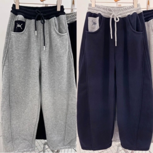 男女童百搭休闲裤 中大童加绒弯刀裤 潮82767 2025冬装 卡芙恰恰童装