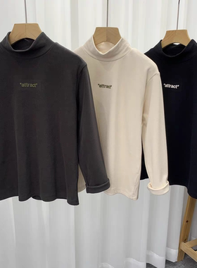 卡芙恰恰童装秋冬款男女童德绒打底衫百搭半高领保暖内搭6362