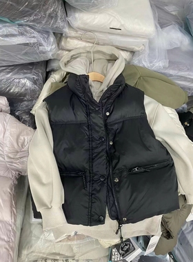 牛哆哆冬季新品男女童时尚立领百搭90白鸭绒羽绒服马甲54101