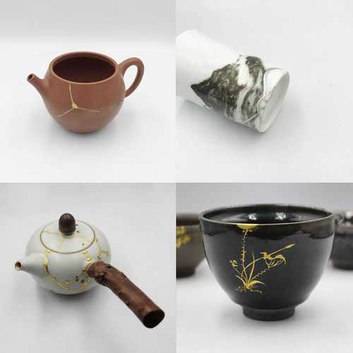 金缮修复紫砂壶修复锯瓷