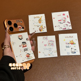 蜡笔小新镂空镜头膜适用苹果17ProMax磨砂卡通镜头软膜iPhone17Pro后置摄像头膜17promax超薄贴膜不顶壳KT猫