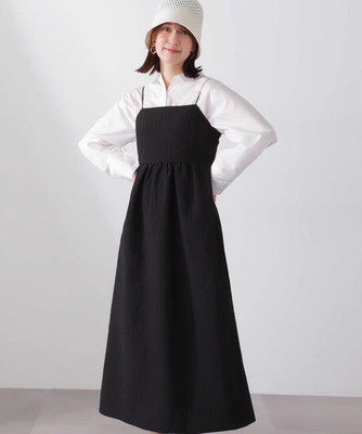 出口日本原单 NBB女士立体纹理吊带连衣裙 舒适可调节肩带 春夏款