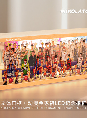 NIKOLATOY手办动漫全系列周边立体画全家福木质画框装饰摆件