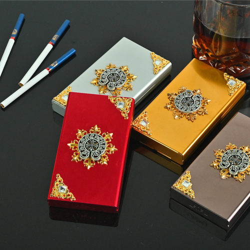 新时尚轻薄便携20支装烟盒防潮高颜值送礼自用佳品创意烟夹子