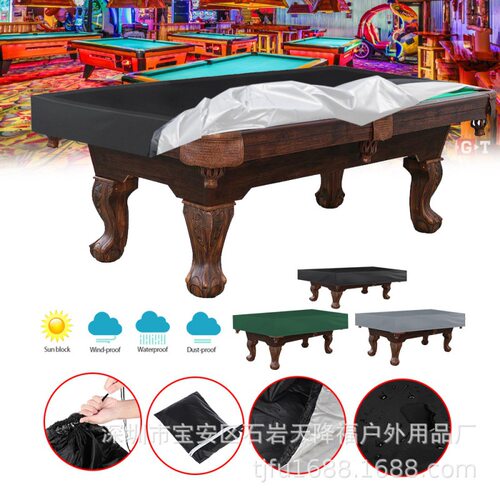 跨境热卖 7FT/8FT/9FT斯若克台球桌防尘罩 Billiard Table Cover