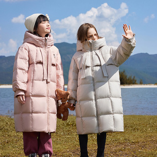 女童羽绒服中长款2026新款冬季小女孩中大童加厚保暖女孩儿童外套