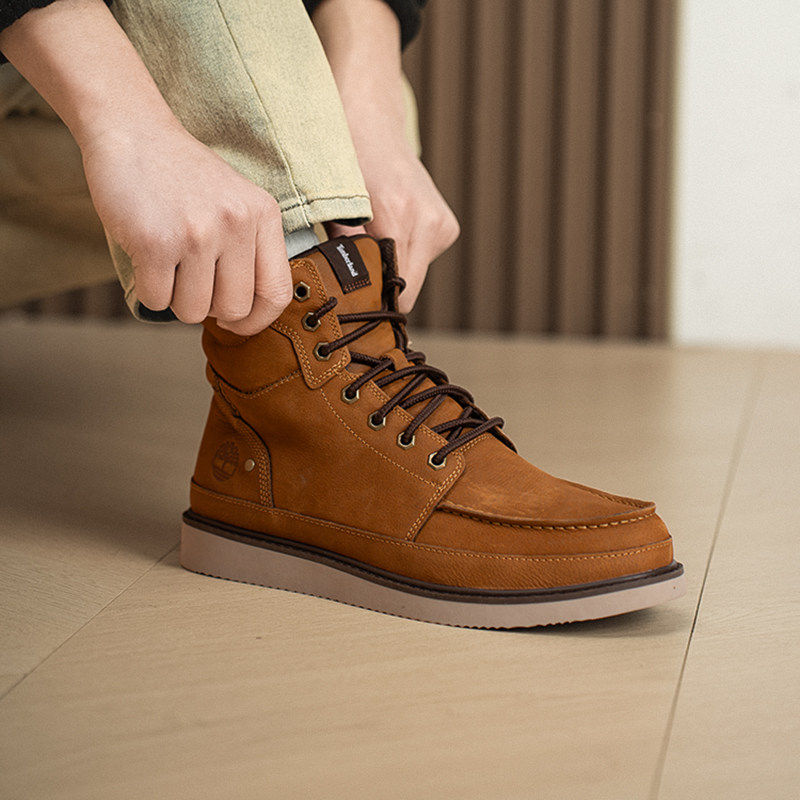 添柏岚户外男鞋秋季新款休闲鞋运动鞋踢不烂皮鞋高帮大黄靴A698F,户外/登山/野营/旅行用品,户外休闲鞋,淘宝优惠券,粉丝福利购,淘宝优惠卷