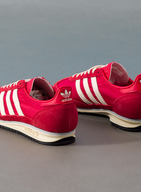 阿迪达斯三叶草女鞋2025新款SL 72 OG红色新年款板鞋运动休闲鞋