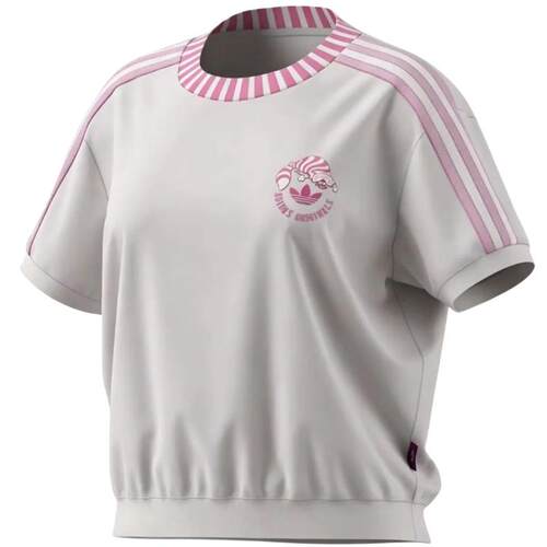 Adidas三叶草26年夏季新款迪士尼柴郡猫联名运动短袖T恤KY8316