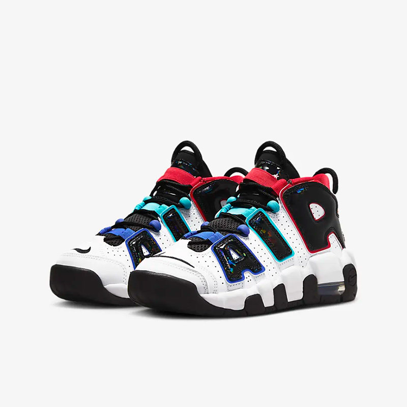 耐克女鞋Nike Uptempo黑白色 皮蓬大AIR 女子高帮球鞋 FV0838-100