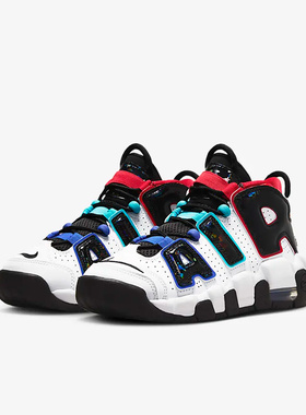 耐克女鞋Nike Uptempo黑白色 皮蓬大AIR 女子高帮球鞋 FV0838-100