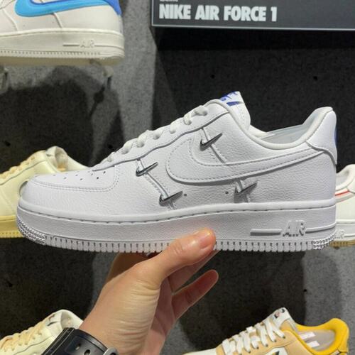 Nike耐克女鞋Air Force 1低帮AF1白蓝四钩空军一号板鞋CT1990-100