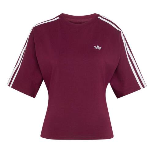 Adidas三叶草26年新款夏季女子收腰运动短袖T恤KY5092 KY5093