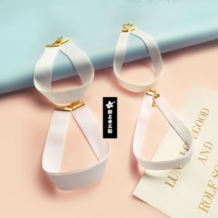 米纯白色细加宽丝绒颈带简约经典款项圈choker男女款天鹅绒锁骨链