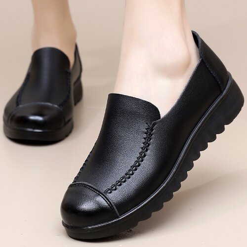 黑色防滑防水厨房上班鞋妈妈鞋女