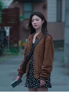 爱情怎么翻译高允真车茂熙同款黑色碎花连衣裙女长袖收腰显瘦裙子