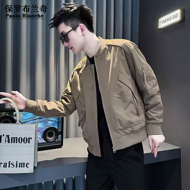 保罗男装2025时尚宽松春秋新夹克