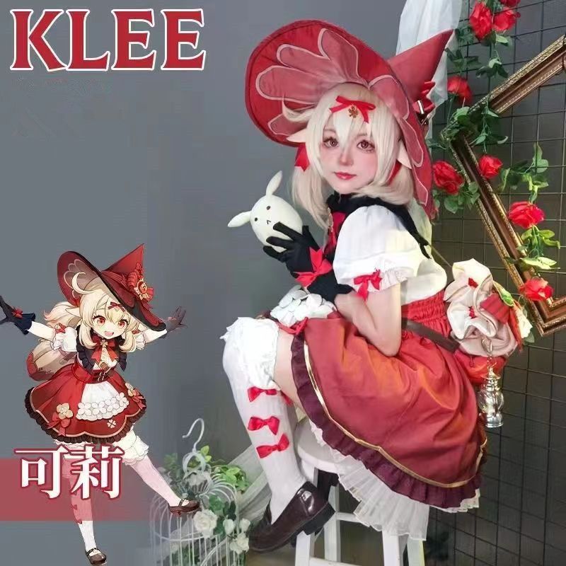 原神cos服可莉魔女新皮肤琪花星烛小魔女cosplay女装c服游戏动漫图片