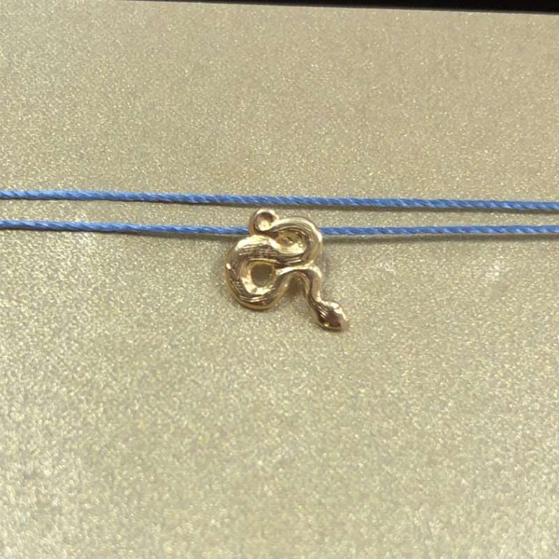 丝线款 银镀金【蛇】小蛇吊坠 许愿项链 美国Dogeared正品