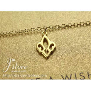 925银镀金链【镂空童军花】吊坠 许愿手链 美国 Dogeared 正品