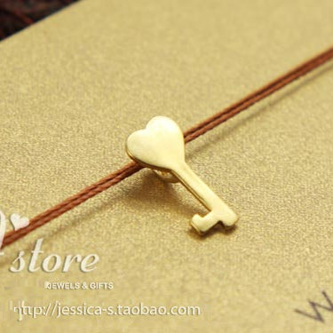 丝线款 银镀金 打开我心的钥匙 吊坠 许愿项链  美国Dogeared正品