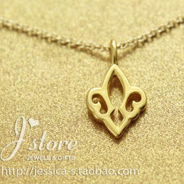 镂空童军花 许愿项链 银镀金锁骨链 银色鸢尾花 美国Dogeared正品