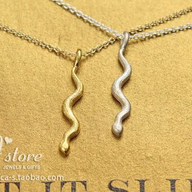 圣蛇 许愿项链 银镀金锁骨链 银色饰品 美国Dogeared正品