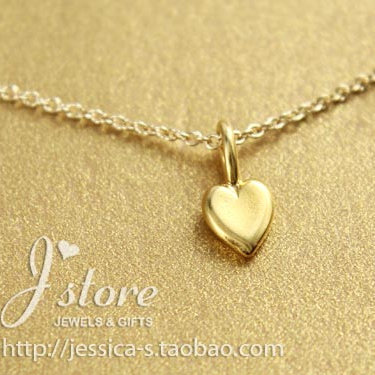 纯洁的心银银镀金锁骨链女