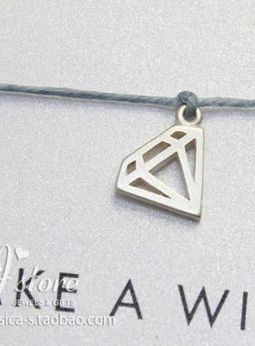 dogeared正品925银线条钻石手绳