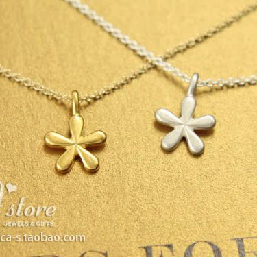 迷人的花朵 许愿项链 银镀金锁骨链 银色 美国Dogeared正品